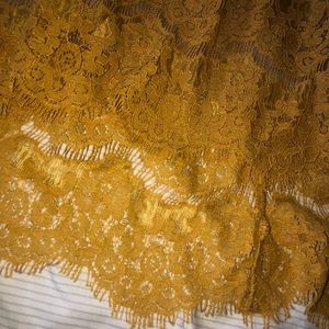 Mustard Lace High Neck Tank